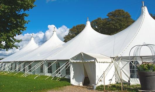 multiple portable toilets for large-scale outdoor events, ensuring availability for all guests in Burlington, NJ